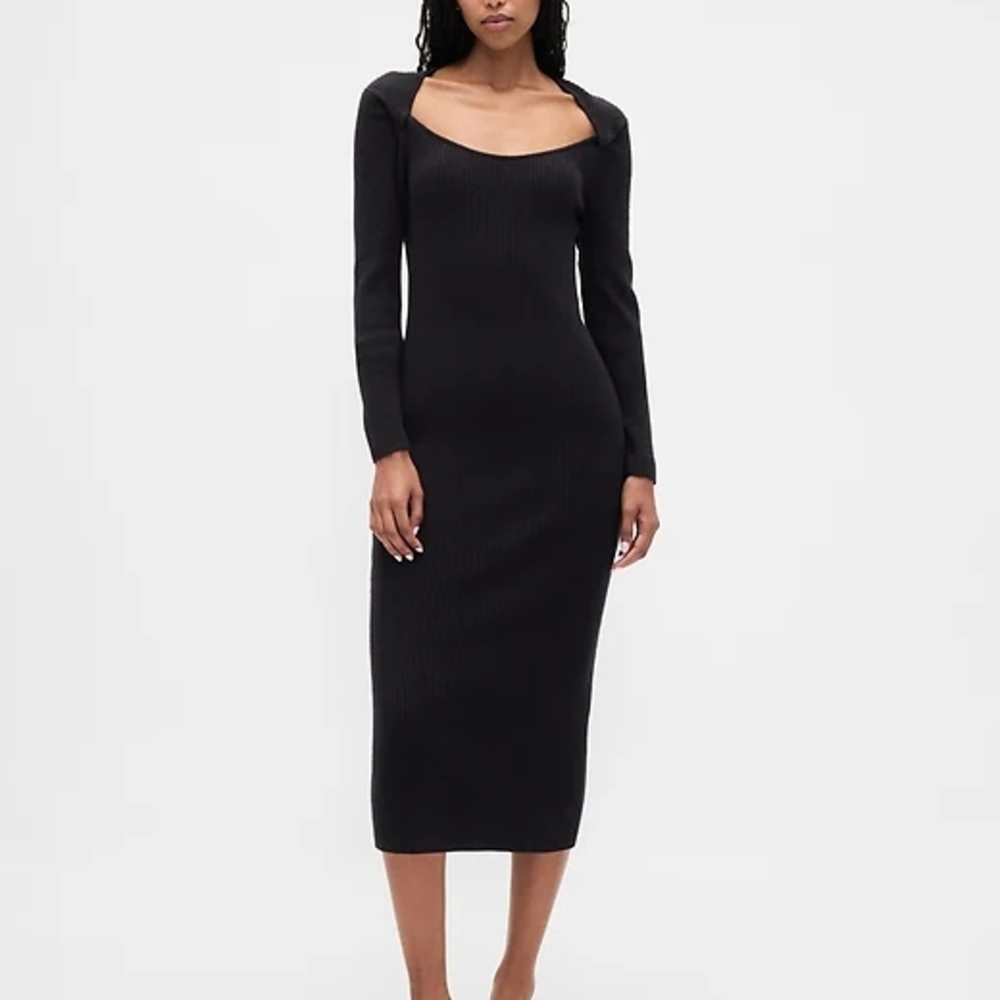 GAP CashSoft Rib Midi Sweater Dress